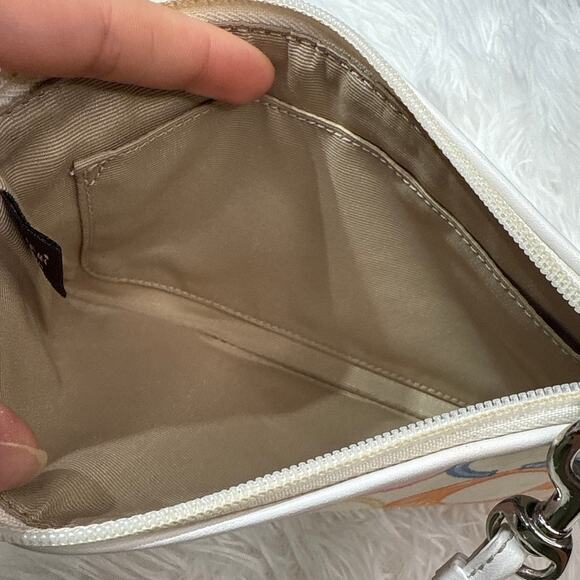 COACH Scribble Signature Fabric Multicolor Wristlet - Picture 5 of 6